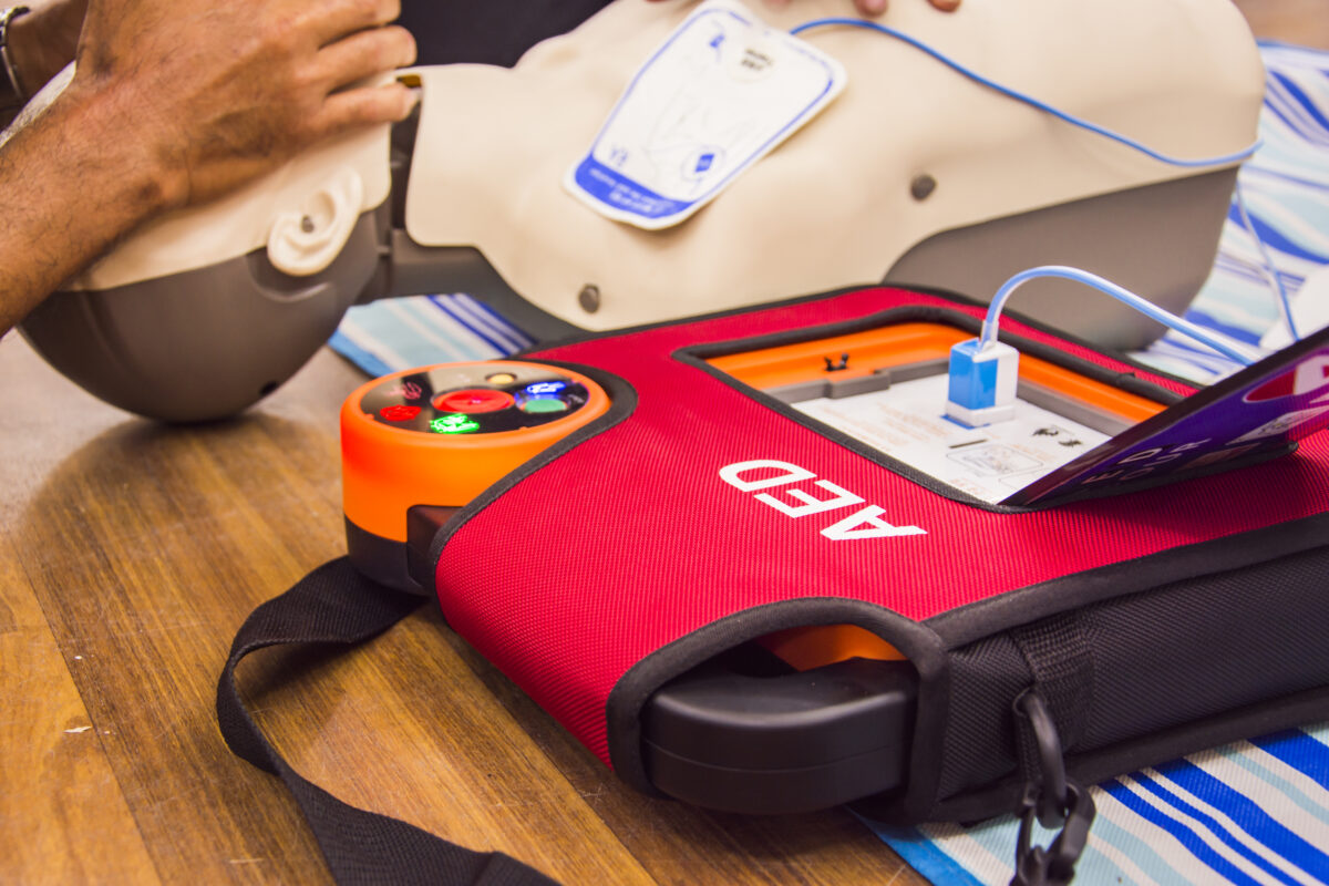 The time between cardiac arrest and defibrillation is critical – AEDs are such a simple solution